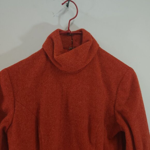 Vintage Orange / Coral Mod Peacoat with Matching Dress Handmade XS - Picture 7 of 10